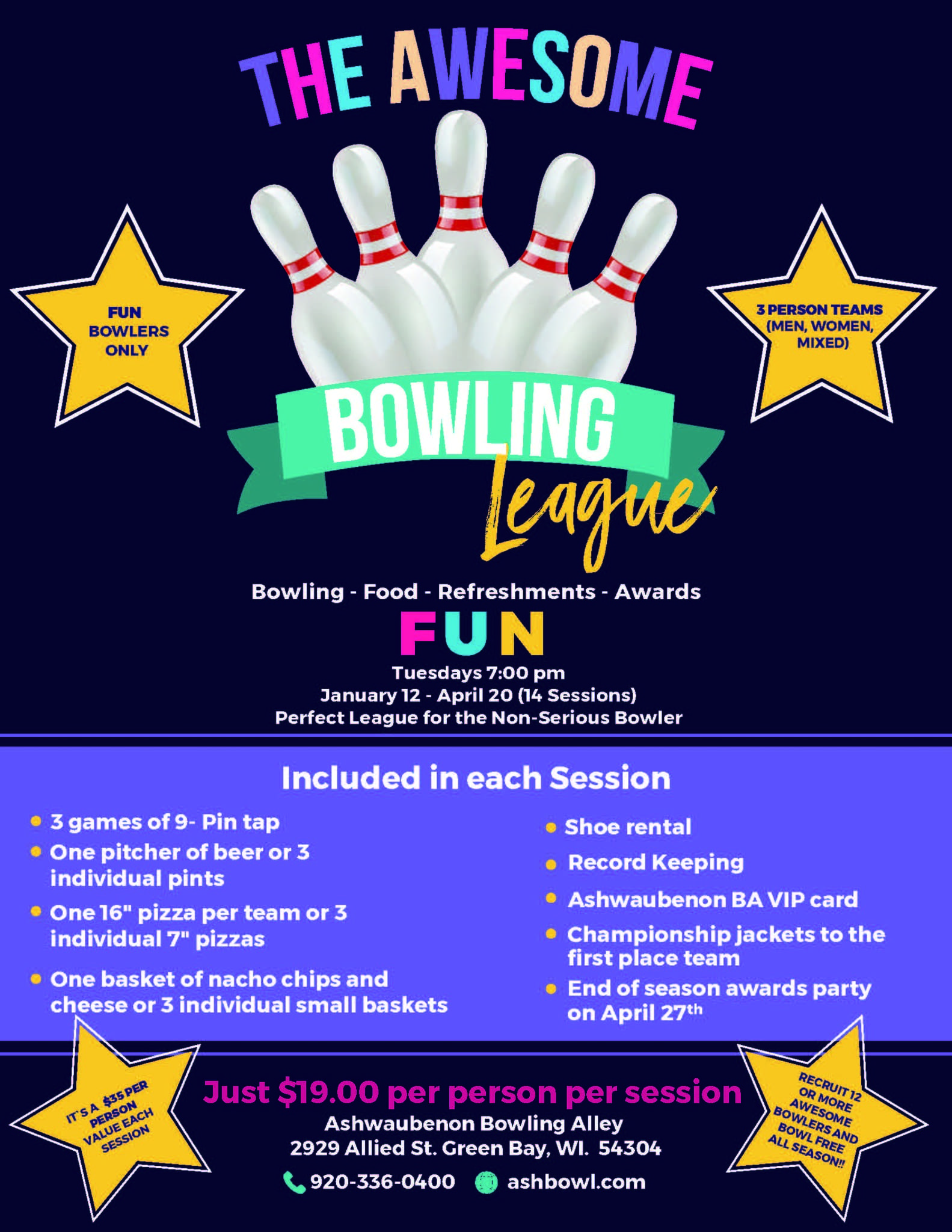 fireside bowling leagues